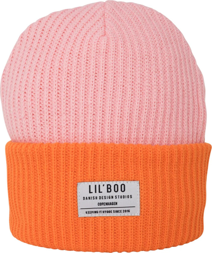 Lil'Boo Copenhagen Lue - Strikk - Koselig Beanie - Rosa/Oransje - Lil' Boo Copenhagen - 1-3 år (80-98) - Lue