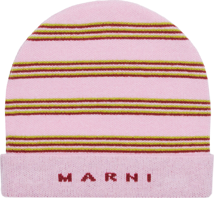 Lue - Strikk - Lilac Sachet m. Striper - - 12-14 år (152-164) - Lue