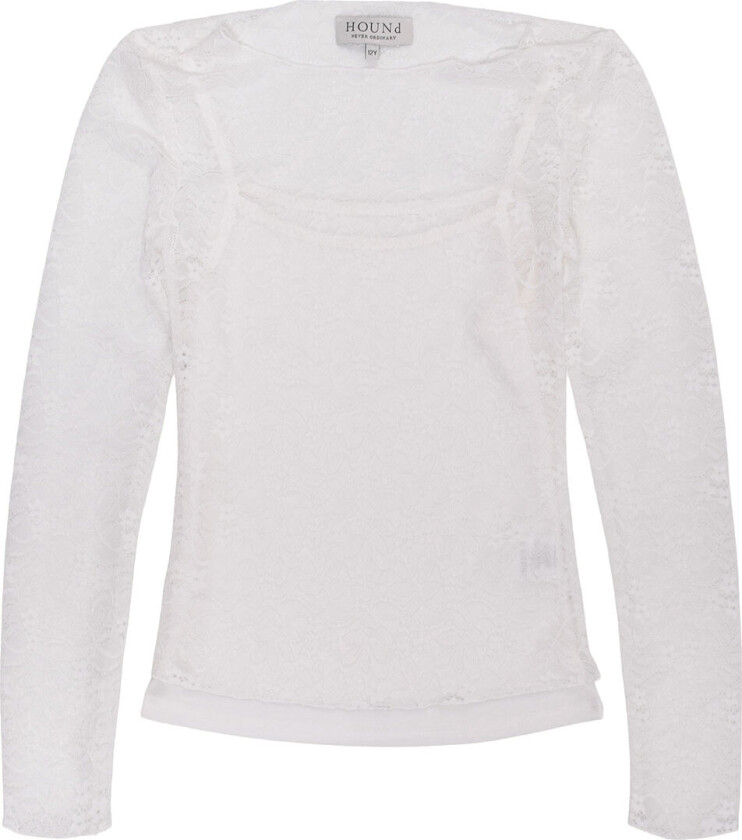 Genser - Lace - Off White m. Hullmønster - - 18 år - Genser