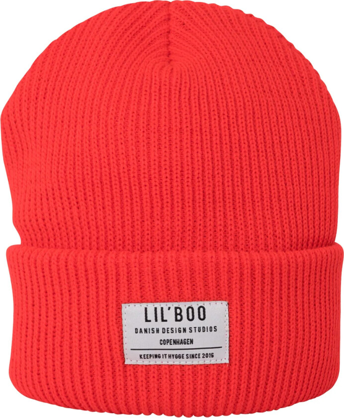 Lil'Boo Copenhagen Lue Strikk - Koselig Beanie - Red - Lil' Boo Copenhagen - 1-3 år (80-98) - Lue