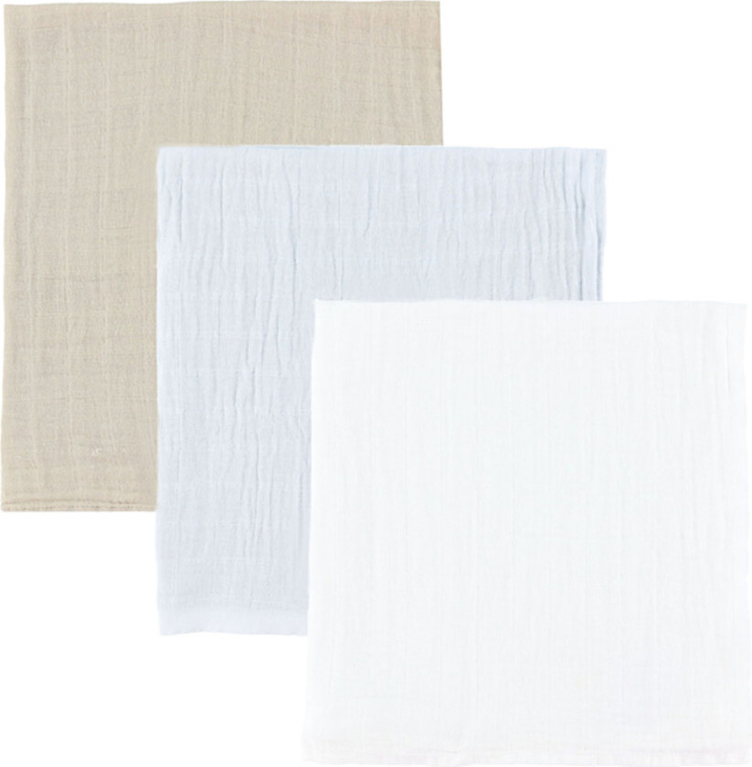 Pippe Stoffklutene - 3-pack - 65x65 cm - Metall Mint - Pippi Baby - OneSize - Gulpeklut