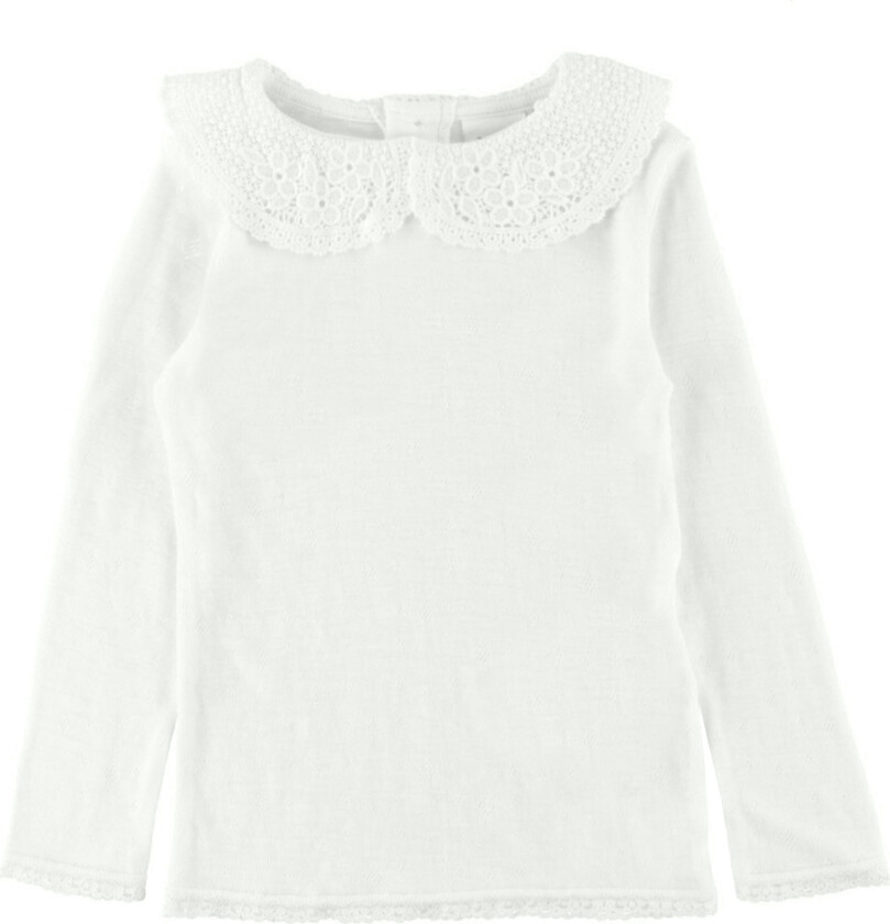 Genser - Ull - NmfWang - Snow White m. Volang/Hullmønste - - 3 år (98) - Genser