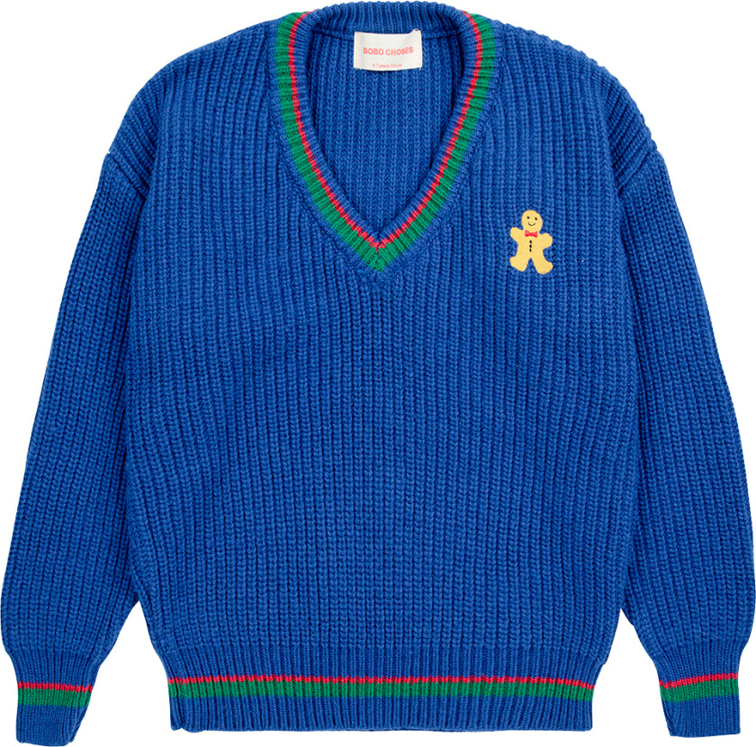 Genser - Strikk - Pepperkaker - Blue - - 10-11 år (140-146) - Genser