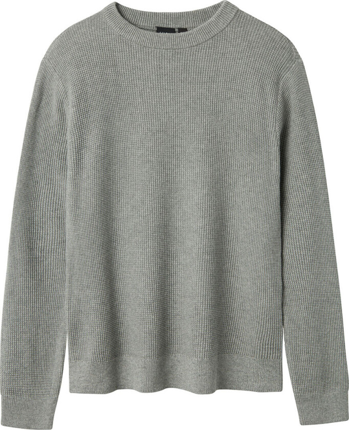 Genser - Strikk - NlmBilas - Grey Melange - - 11-12 år (146-152) - Genser