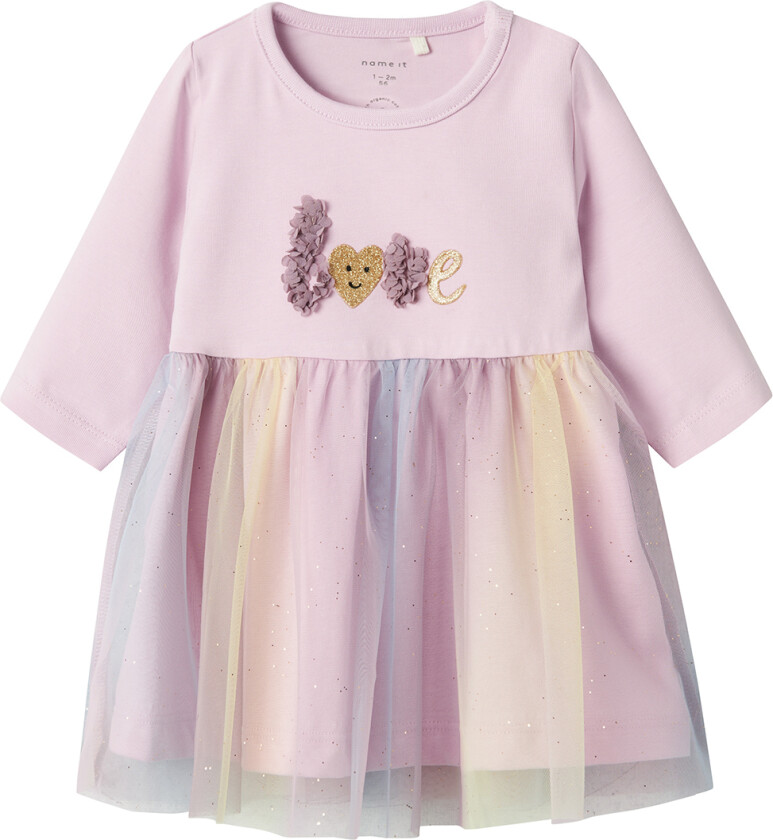 Kjole - NbfSoley - Winsome Orchid - - 1 år (80) - Kjole