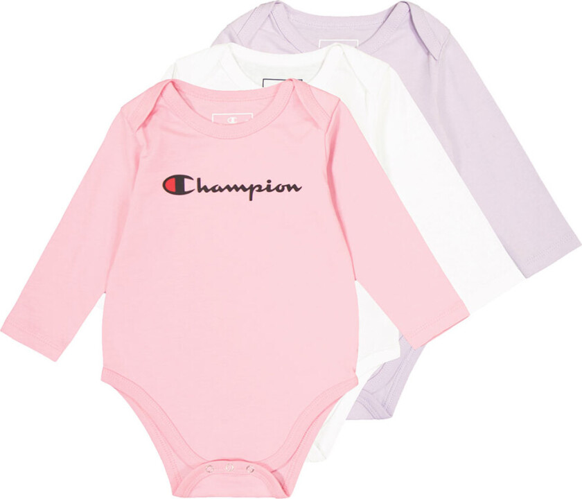 Body L/æ - 3-pack - Prisme Rosa - - 74/80 - Langermet Body