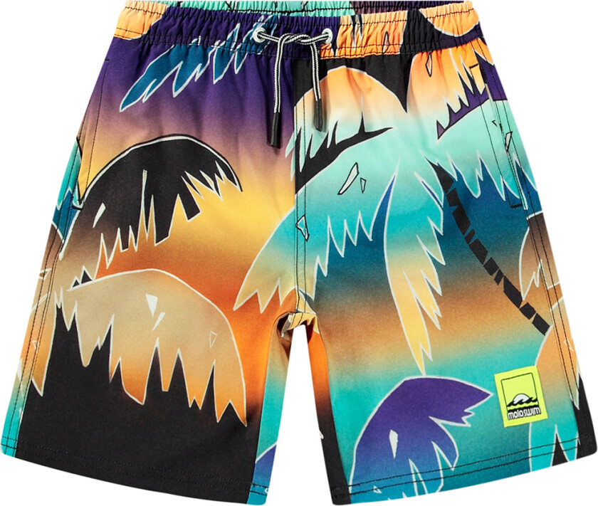 Badeshorts - UV50+ - Nilson - falmede palmetrær - - 7-8 år (122-128) - Badetøy
