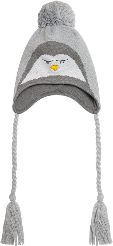 Lue - Strikk - Trapper - Grå - - 4-6 år (104-116) - Lue