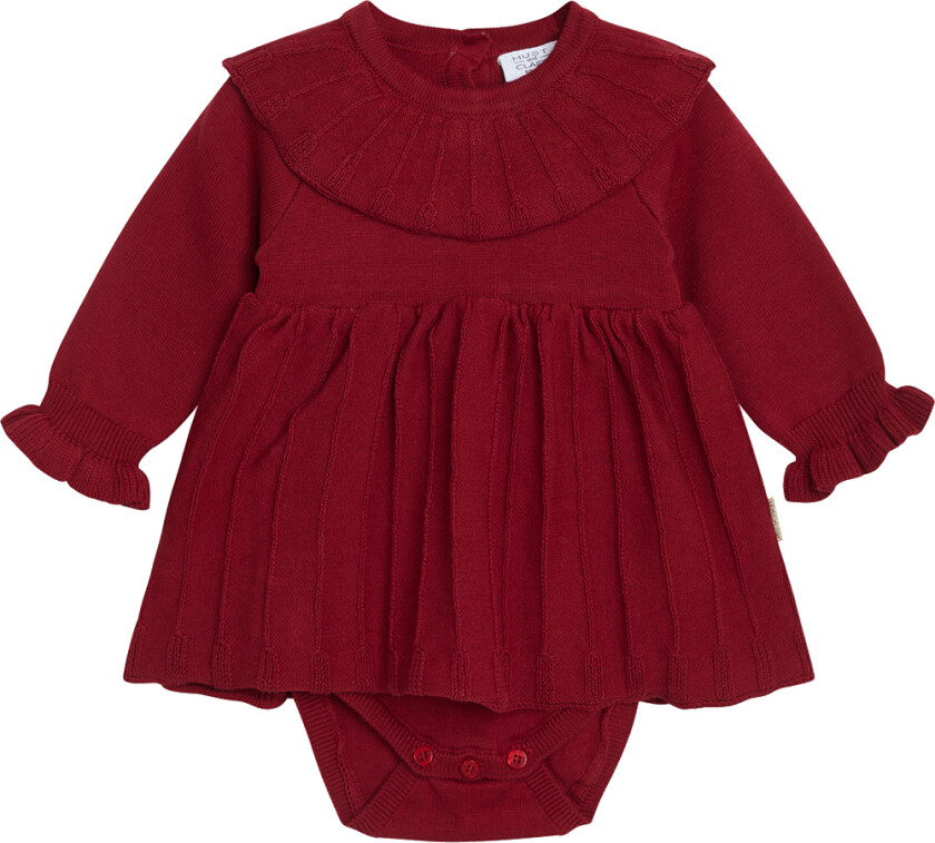 Kjolebody L/æ - Strikk - Klara - Teaberry - - 2 år (92) - Langermet Body