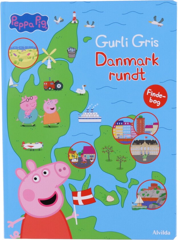 Bok - Peppa Gris - Danmark Rundt - - OneSize - Bildebok