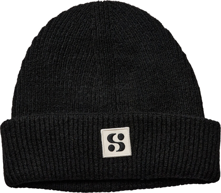 Lue - Strikk - Svart - - OneSize - Lue