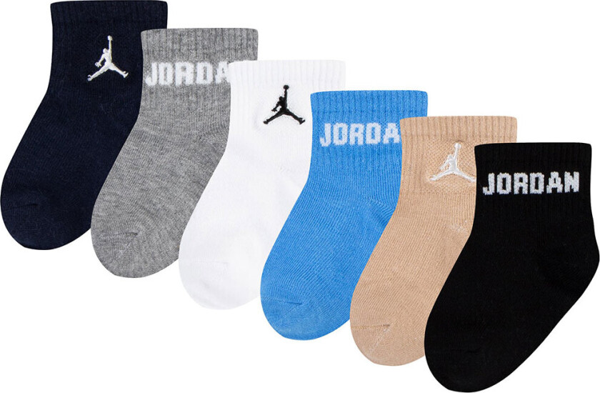 Ankelsokker - 6-pack - Blå/grå/Beige/Hvit/Svart - - 18/23 - Sokker