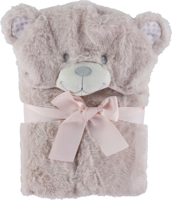 Pledd m. Bamsehode - 75x95 cm - Beige - - OneSize - Teppe
