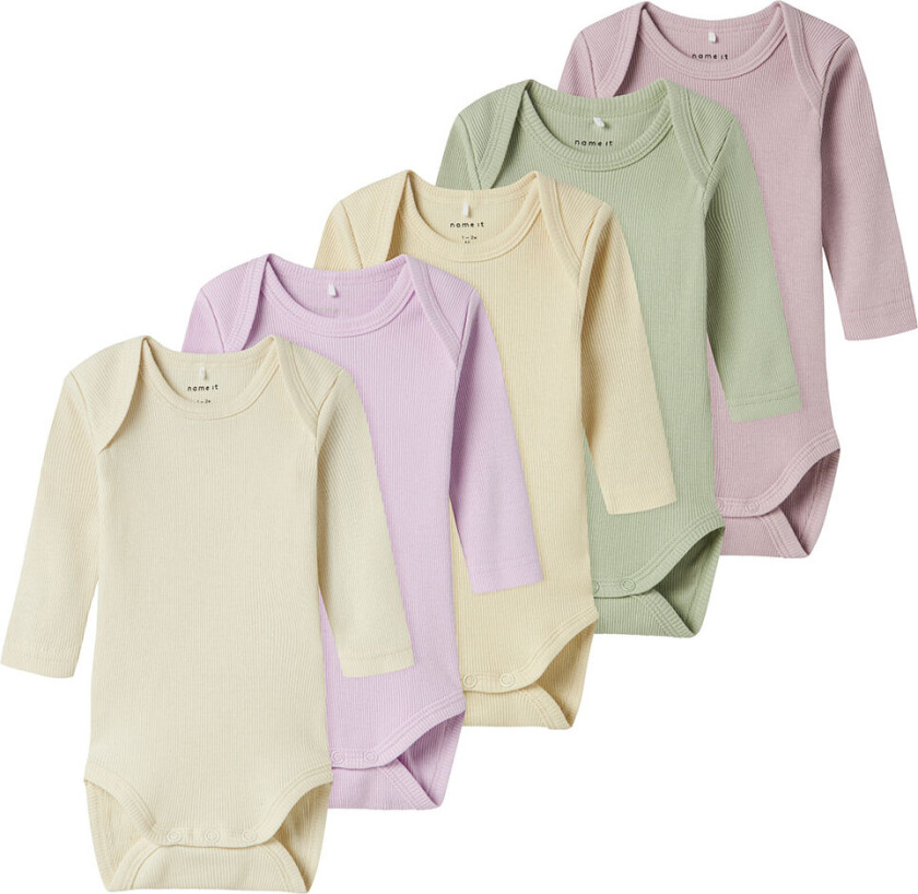 Body L/æ - Rib - Noos - NbnBody - 5-pack - Winsome Orchi - - 62 - Langermet Body