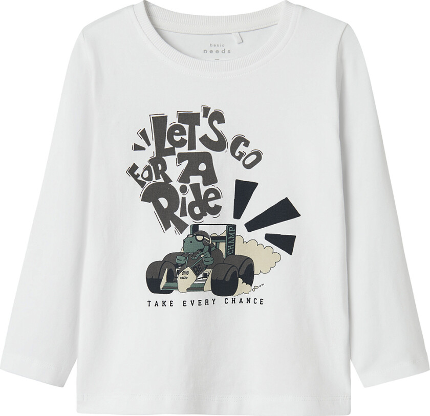 Genser - NmmVux - Bright White/Lets Go For A Ride - - 2 år (92) - Genser