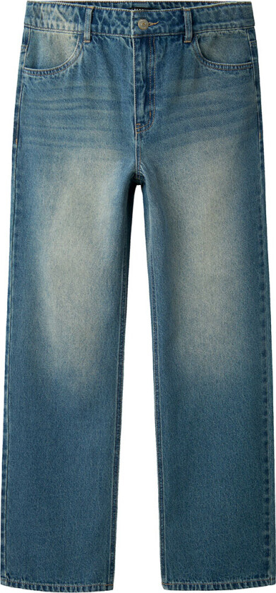 Jeans - NlmToizza - Medium+ Blue Denim/Skitten vask - - 10 år (140) - Jeans