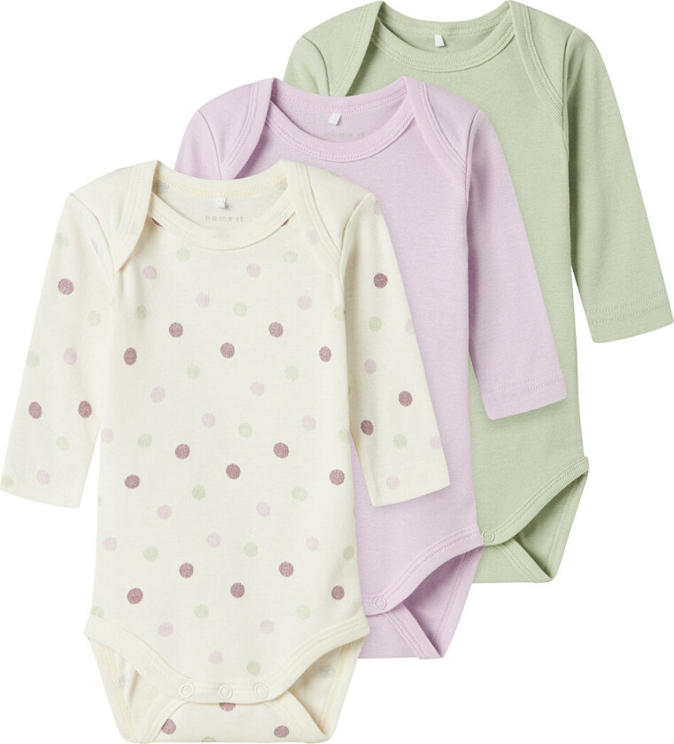 Body L/æ - Noos - 3-pack - Jet Strøm - - 3 år (98) - Langermet Body