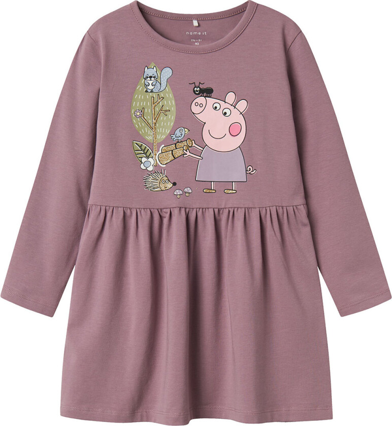 Kjole - Noos - NmfDyffi Peppa - Elderberry m. Trykk - - 6 år (116) - Kjole