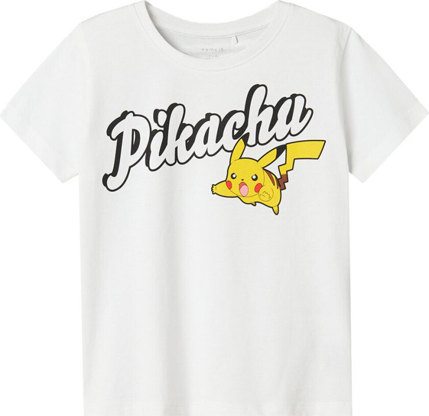 T-skjorte - Noos - NkmDex Pokémon - Bright White m. Pika - - 13-14 år (158-164) - T-skjorte