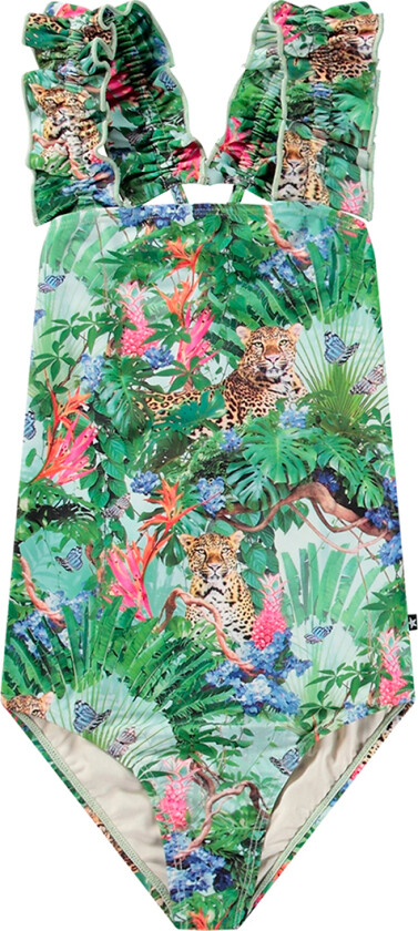 Badedrakt - UV50+ - Nitika - Green Tropical - - 8 år (128) - Badetøy