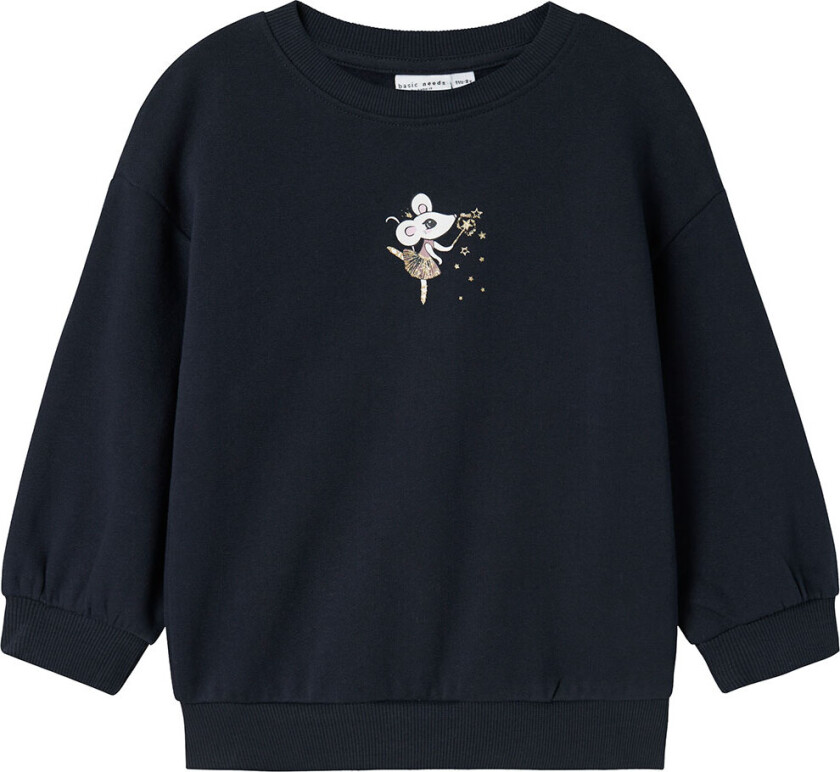 Collegegenser - NmfValona - Dark Sapphire/Ballettmus - - 2 år (92) - Collegegenser