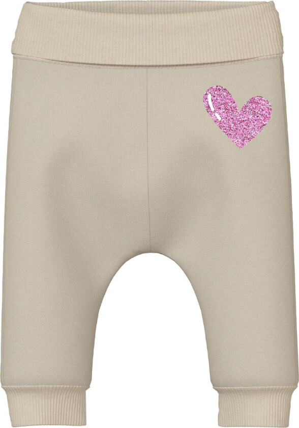 Joggebukse - NbfVrillie - Summer Sand/Hearts - - 56 - Joggebukse