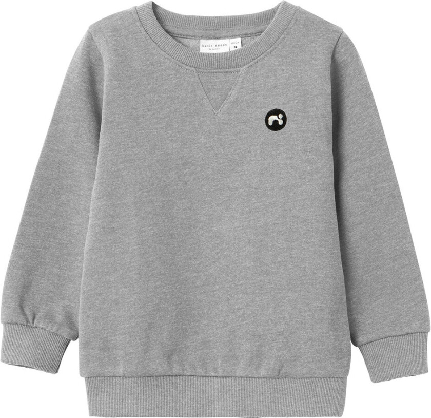 Collegegenser - Noos - NmmVimo - Grey Melange - - 1 år (80) - Collegegenser