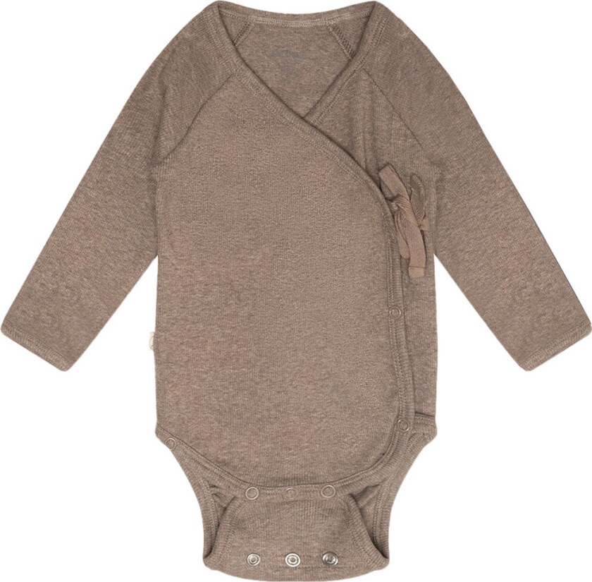 That's Mine Omslagsbody L/æ - Rib - Becca - Brown Melange - Thats Mine - 62 - Langermet Body