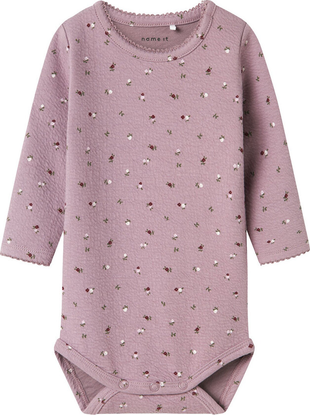 Body L/æ - NbfTusia - Elderberry m. Blomster - - 56 - Langermet Body