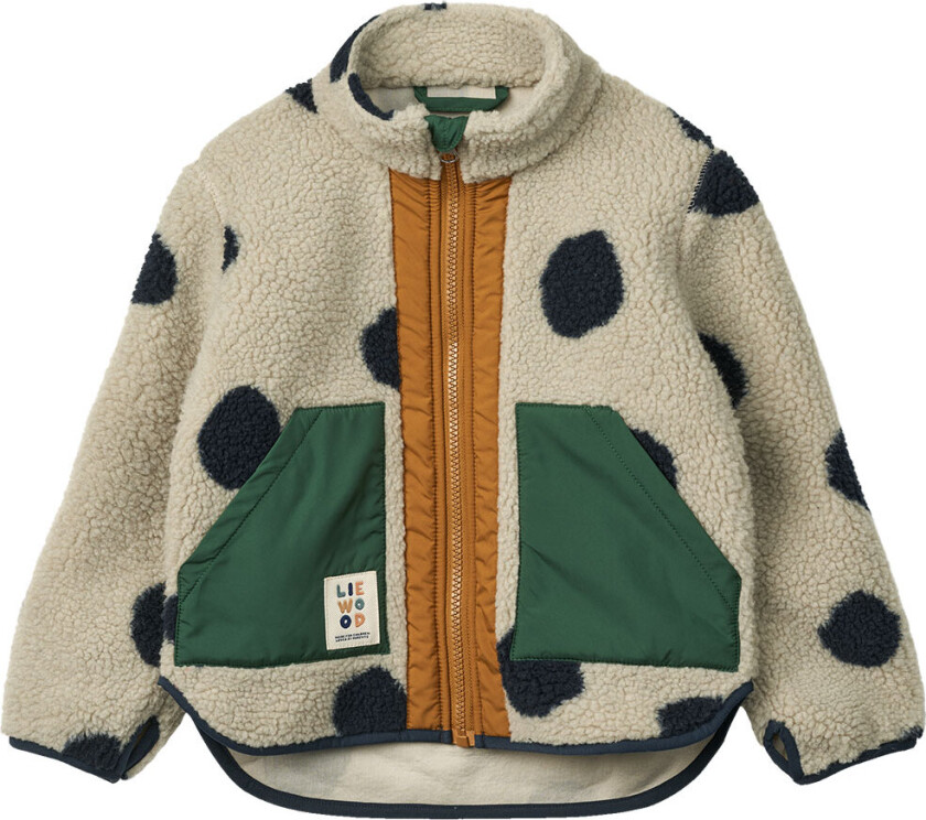 Fleecejakke - Noam - Spot Dots/Mist - - 1½ år (86) - Fleecejakke