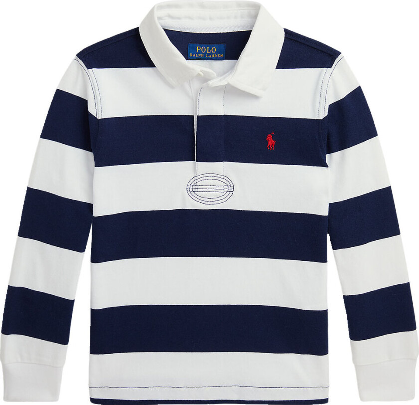 Poloskjorte - Navy/Hvit Stripet - - 6 år (116) - Genser