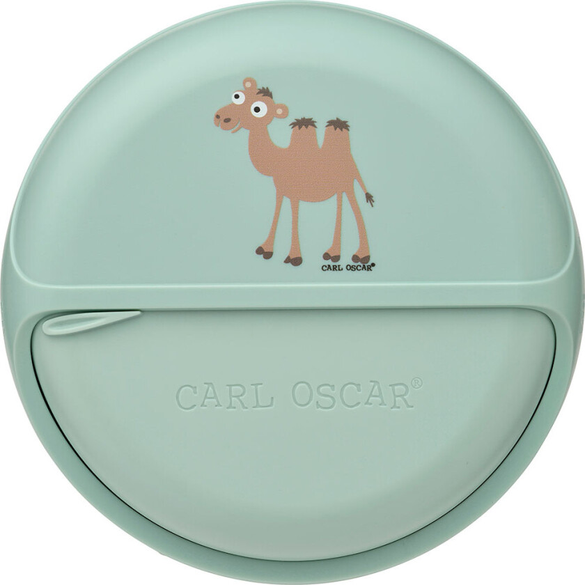 Snackboks - MiniDisc - 12 cm - Grønn m. Kamel - - OneSize - Matboks