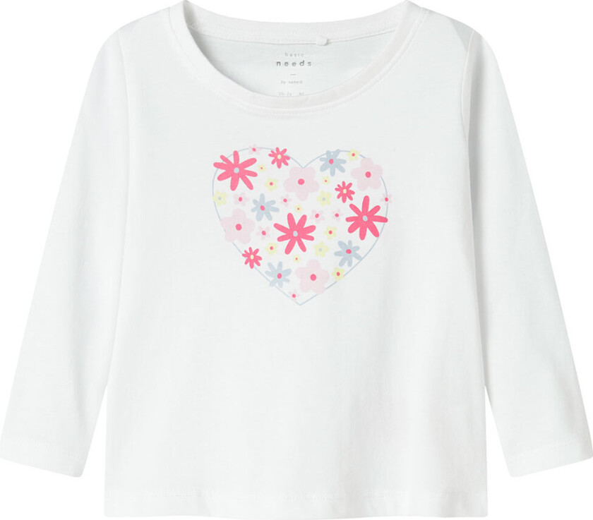 Bilde av Genser - NmfViolet - Bright White/Blomster - - 2 år (92) - Genser