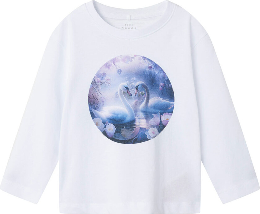 Genser - NmfVotea - Bright White/Svaner - - 6 år (116) - Genser