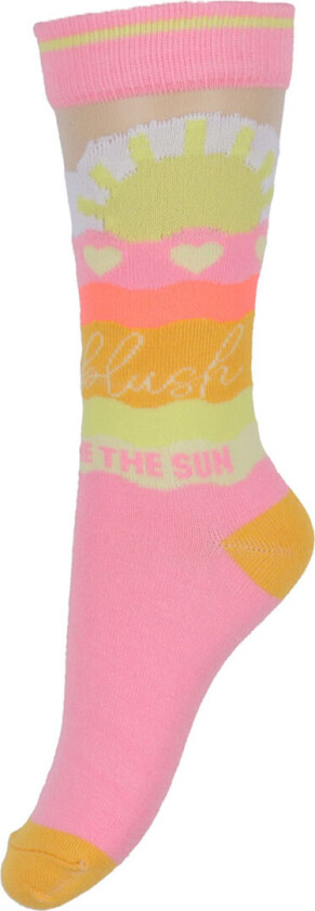 Sokker - Rosa/Gul m. Sol - - 27/30 - Sokker
