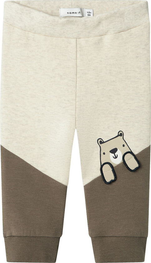 Joggebukse - NbmTonno - Peyote Melange m. Trykk - - 50 - Joggebukse