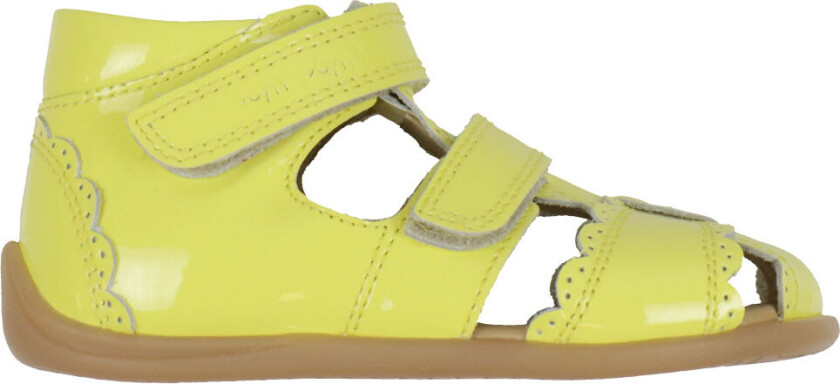 Sandaler - To Borrelås Scalloped - Yellow Patent - - 21 - Sandals