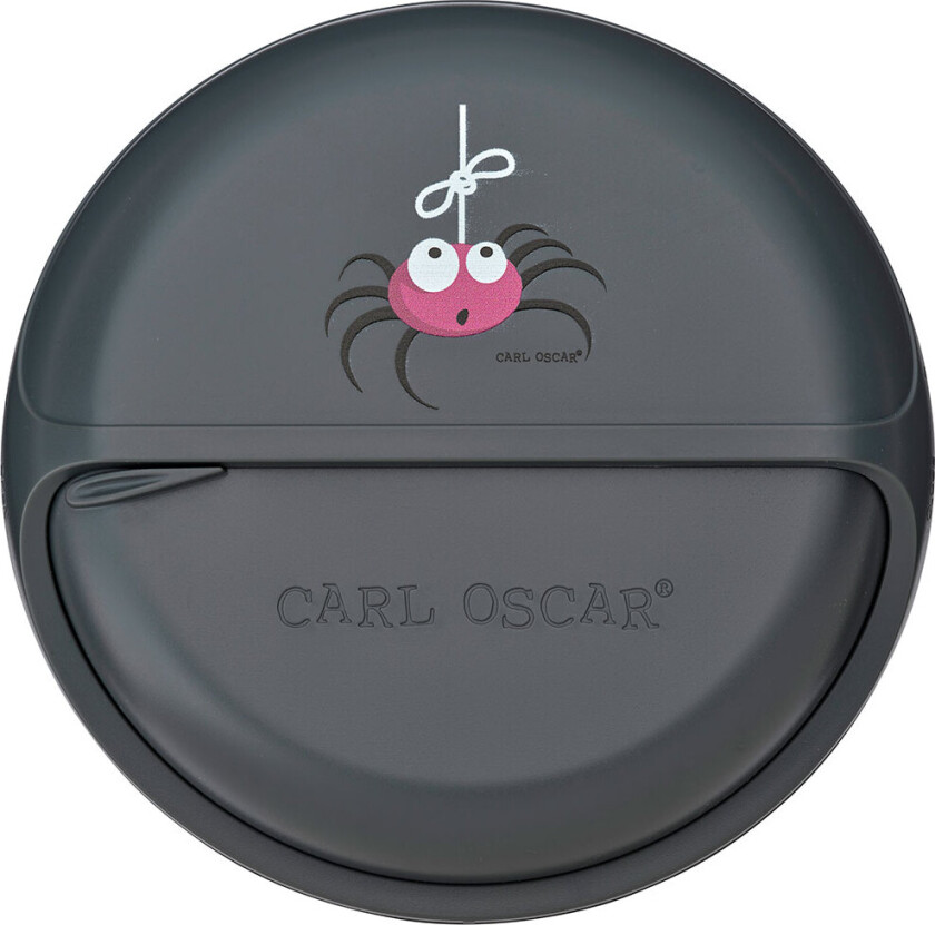 Snackboks - MiniDisc - 12 cm - Grå m. Edderkopp - - OneSize - Matboks