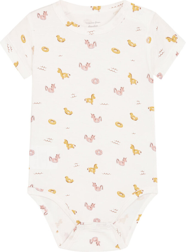 Body k/æ - Bambus - Buller - Ivory - - 1½ år (86) - Kortermet body