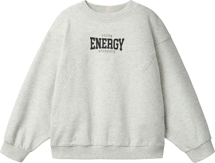 Collegegenser - NkfBoida - Light Grey Melange - - 6 år (116) - Collegegenser