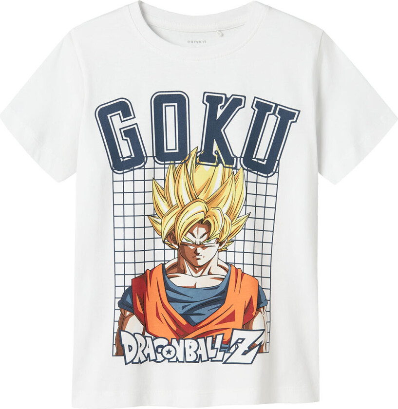 T-skjorte - Noos - NkmDrue Dragonb - Bright White m. Try - - 7-8 år (122-128) - T-skjorte