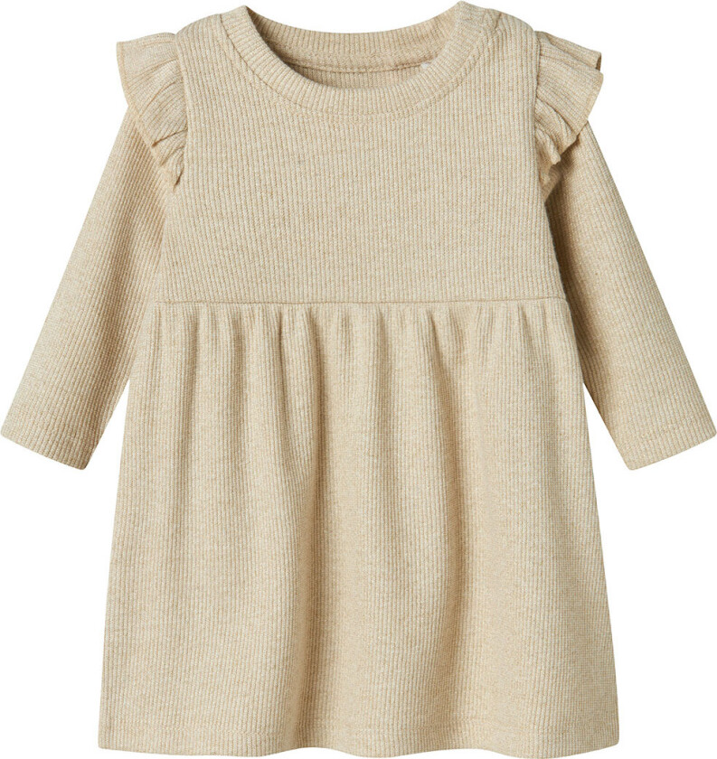Kjole - NbfSiclo - Forgylt Beige m. Glitter - - 50 - Kjole
