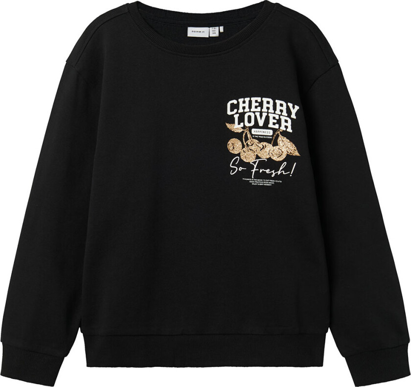 Navn Collegegenser - NkfBukak - Svart m. Trykk - Name It - 6 år (116) - Collegegenser