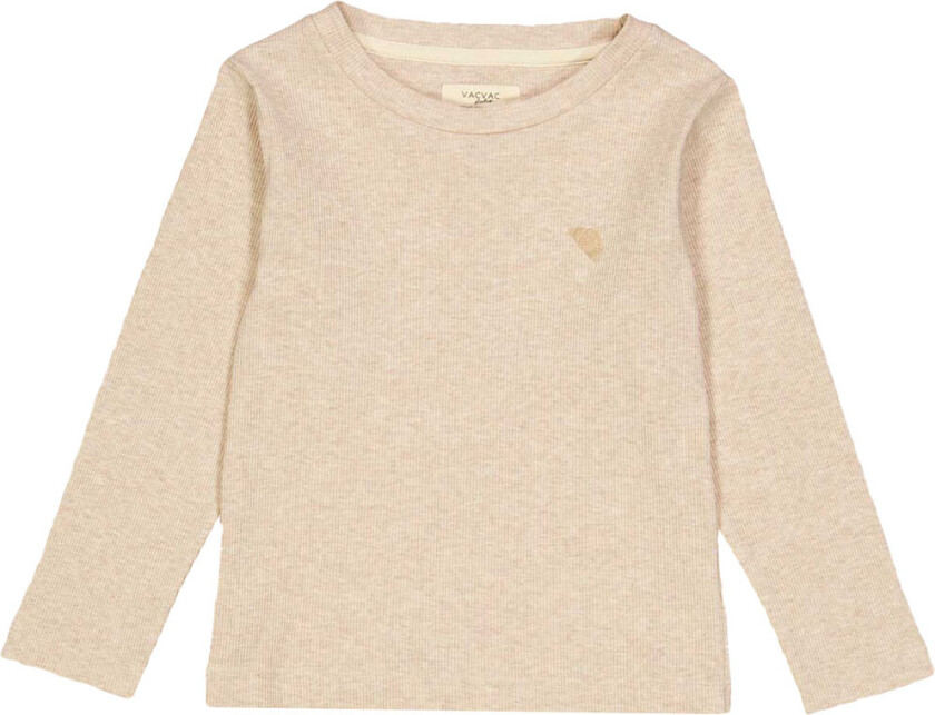 Genser - Rib - Carlet - Light Latte melange - - 7-8 år (122-128) - Genser