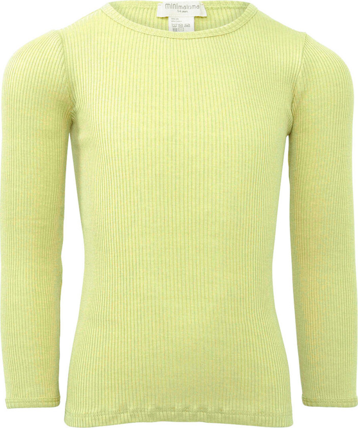 Genser - Rib - Silke/Bomull - Bergen - Lime - - 4-5 år (104-110) - Genser