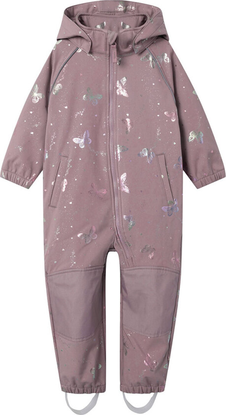 Softshell Dress m. Fleece - Noos - NmfAlfa08 - Elderberr - - 1½ år (86) - Softshell