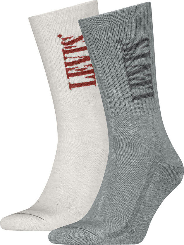 Sokker - Regular Cut - 2-pack - Grå/Hvit - - 39/42 - Sokker