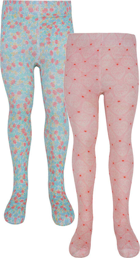 Strømpebukser - 2-pack - Fiola - Lacy Trykk - - 62/74 - Strømpebukser