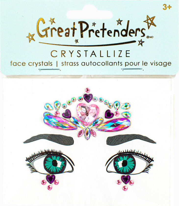 Bilde av Ansiktssmykker - Crystal Hearts - - OneSize - Kostymer