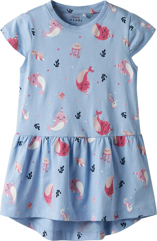 Kjole - Noos - NmfVigga - Chambray Blue/Whales - - 3 år (98) - Kjole